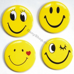 Insigne metalice Smiley Face 5.5 cm